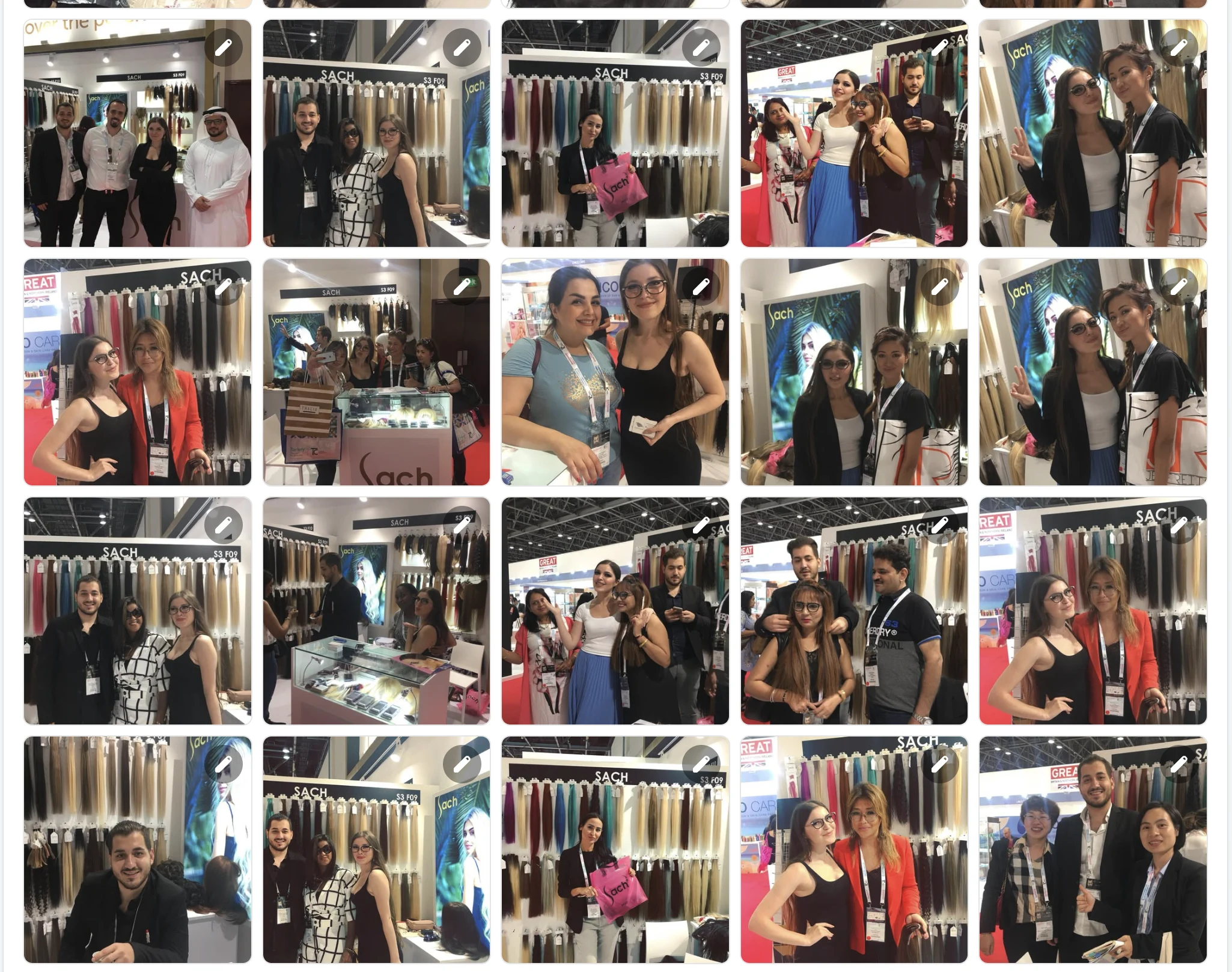 Sach and Vogue Hair professional exhibition stand in Dubai