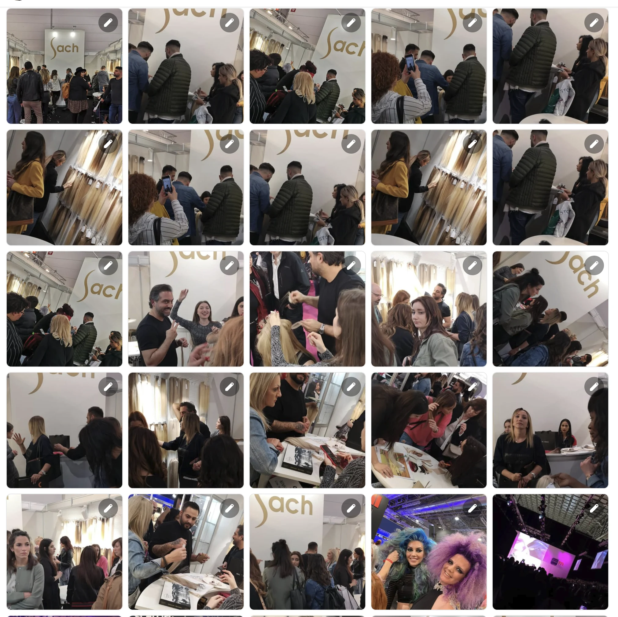 Sach and Vogue Hair meeting salon professionals at an international exhibition