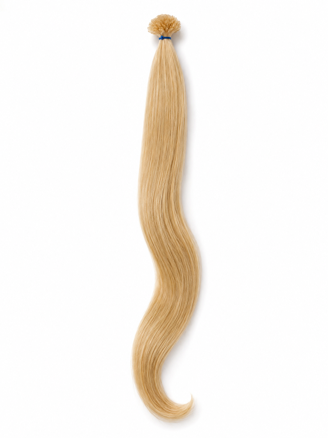 Keratin bond human hair extensions